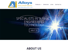 Tablet Screenshot of alloysint.com.au